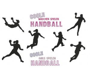 Stickserie - Handball Ladies Silhouette